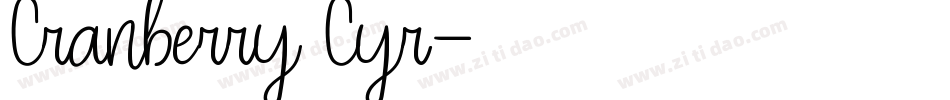 Cranberry Cyr字体转换